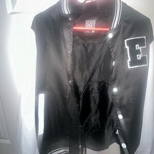 Seven Souls Black and White Varsity Jacket